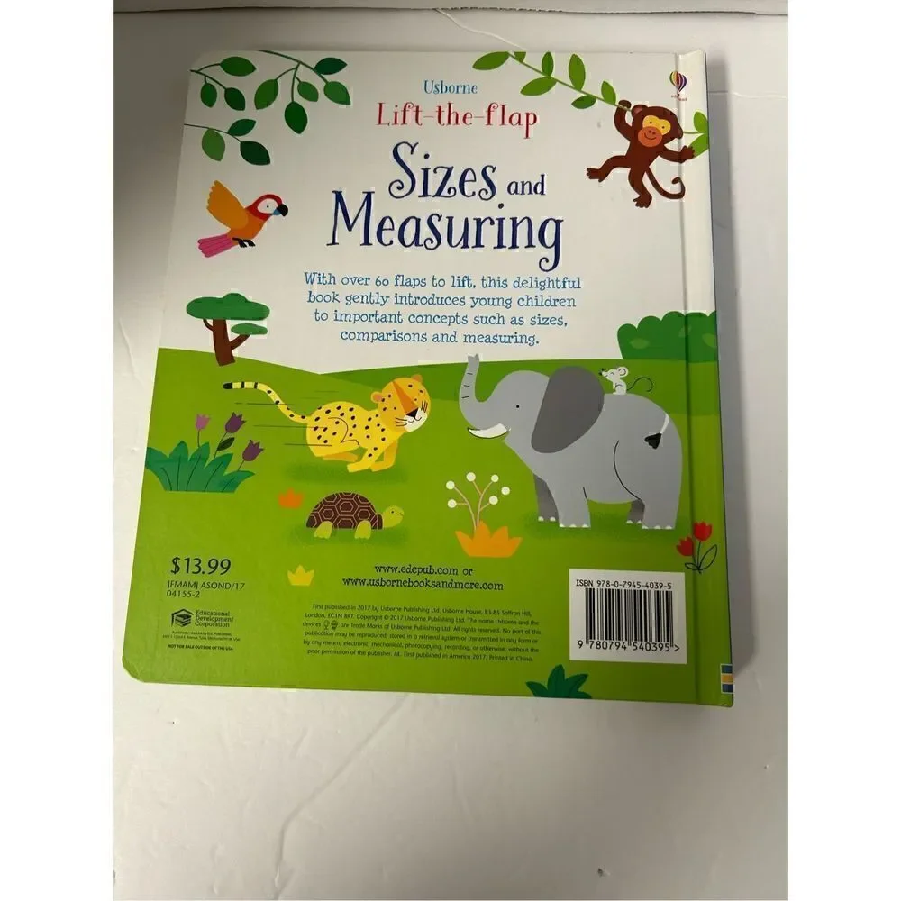 Usborne Lift-the-Flap Sizes and Measuring